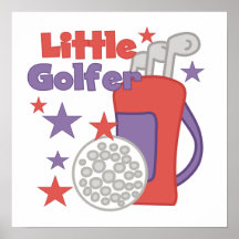 Kleine Golfspieler-T-Shirts und Geschenke Poster