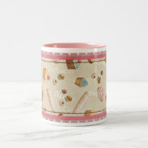 Kleine Kuchen, Kuchen, gefrorene Kuchen, Schaumgum Kaffee Tasse
