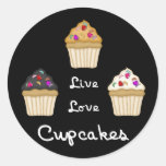 Kleine Kuchen leben Liebe Runder Sticker