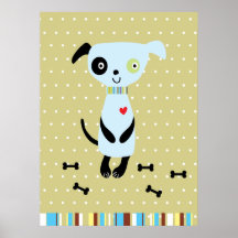 Kleiner blauer Hund Posterdrucke