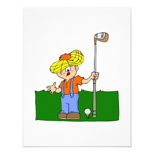 Kleiner Golfspieler Personalisierte Ankündigungskarte