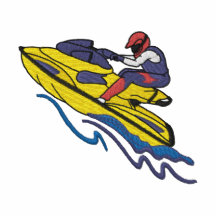 Kleiner Jet-Skifahrer
