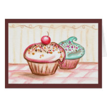Kleiner Kuchen danken Ihnen zu kardieren Karte