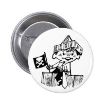 Kleiner Piraten-Junge Anstecknadelbutton