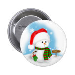 Kleiner Schneemann-Knopf Anstecknadel