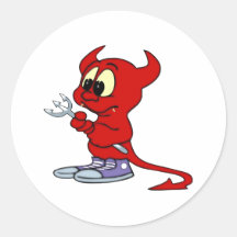 kleiner Teufel small devil Runde Aufkleber