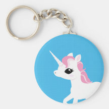 Kleines Einhorn mit rosa Mähne keychain Schlüsselbänder