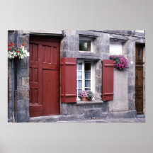 Kleines Fort Porte Rouge de la Rue DU Poster