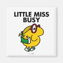 Kleines Fräulein Busy Classic Kühlschrankmagnet