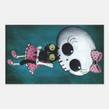 Kleines Fräulein Death - Hallowen Schönheit Sticker