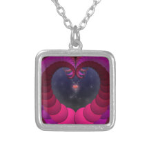 Kleines Herz-Fraktal-Surreal Kunst Schmuck