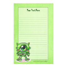 Kleines Monster-Briefpapier Personalisiertes Druckpapier