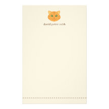 Kleines orange Tabby-Katzen-personalisiertes Brief Personalisiertes Büropapier