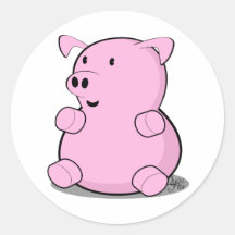 Kleinschwein Runde Aufkleber