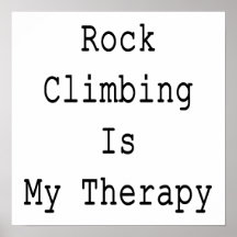 Klettern ist meine Therapie Posterdrucke