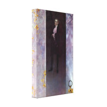 Klimt - Hofburg Schauspieler Josef Lewinsky als Ca Galerie Falt Leinwand