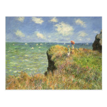Klippen-Weg Pourville, Monet, Vintager Impressioni Postkarte