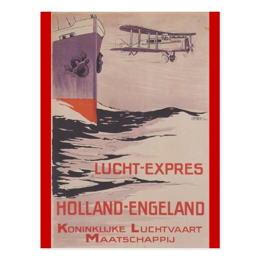 KLM Lucht-Ausdrücklich Postkarte