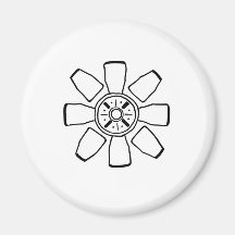 kluge Uhr oder lustige kleine Blume Kühlschrankmagnet