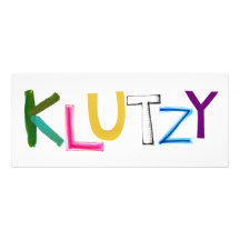 Klutzy unbeholfene unkoordinierte Oafspaß-Wortkuns Individuelle Einladungen