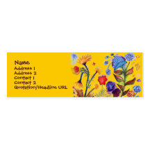 Knallende blaue Blumen-Visitenkarte