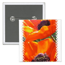 Knallender Mohnblumen-Knopf Anstecknadelbuttons