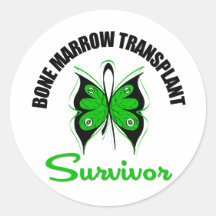 Knochenmark-Transplantations-Überlebend-Schmetterl Sticker