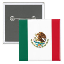 Knopf mit Flagge von Mexiko Anstecknadelbuttons