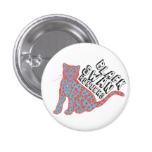 Knopf schwarzer Schwan-Läufermeow-(Grrr) Button