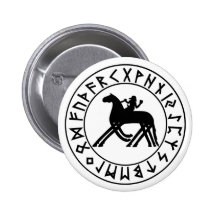 Knopf Sleipnir Schild Anstecknadel