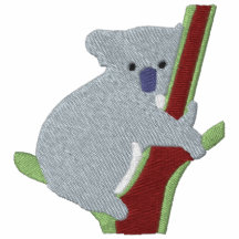 Koala-Bär in einem Baum ~ Stickerei-Muster Bestickte Polos