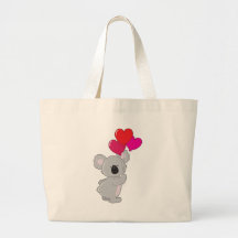 Koala-Herz-Ballone Tragetasche