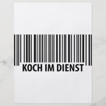 Koch im Dienst Barcodeikone Flyerbedruckung