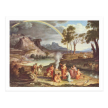 Koch - Landschaft MIT-DM Dankopfer Noahs, 1809 Postkarte