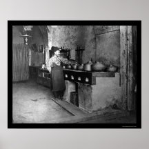 Kochen der Nahrung in Jerusalem, Palästina 1888 Posterdrucke