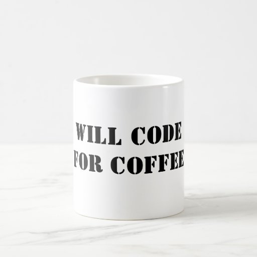 Kodiert für Kaffee Tasse