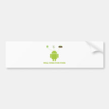 Kodiert für Nahrung (androider Softwareentwickler) Autosticker