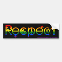 Koexistieren Sie mit Respekt-Gay Pride Auto Aufkleber