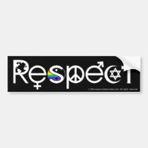 Koexistieren Sie mit Respekt-Gay Pride-Stoßaufkleb Autosticker