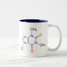 Koffein-Molekül Kaffee Tassen