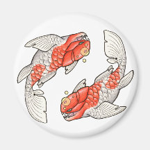 Kohaku dunkleosteus koi Magnet Kühlschrankmagnet