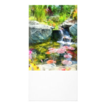 Koi Teich Foto Grußkarte