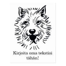 Koirakortti, Retro, omalla tekstillä Postkarten