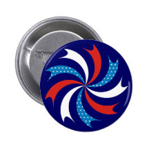 Kokarde cockade USA United States of America Anstecknadelbutton