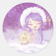Kokeshi Etoile Runder Sticker