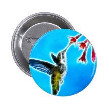 Kolibri, der Nektar isst Anstecknadel