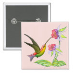 Kolibri-Garten Anstecknadelbutton