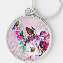 Kolibri-Magnolien Keychain Schlüsselband