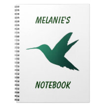 Kolibri-Silhouette-Notizbuch