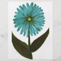 Kolleens aquamarine Blume 2 Vollfarbige Flyer